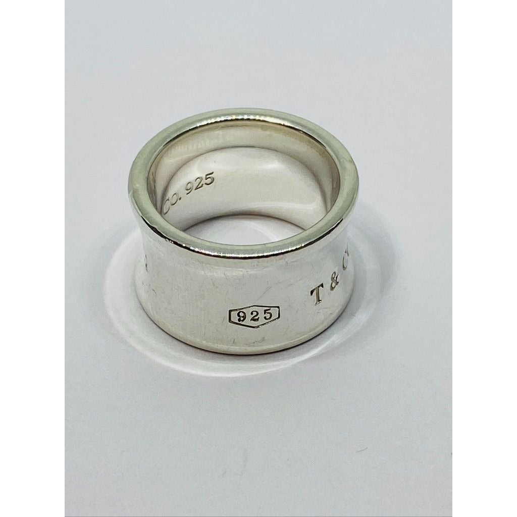 Tiffany & Co. Sterling Silver 1837 Wide Band Ring Size 4.75