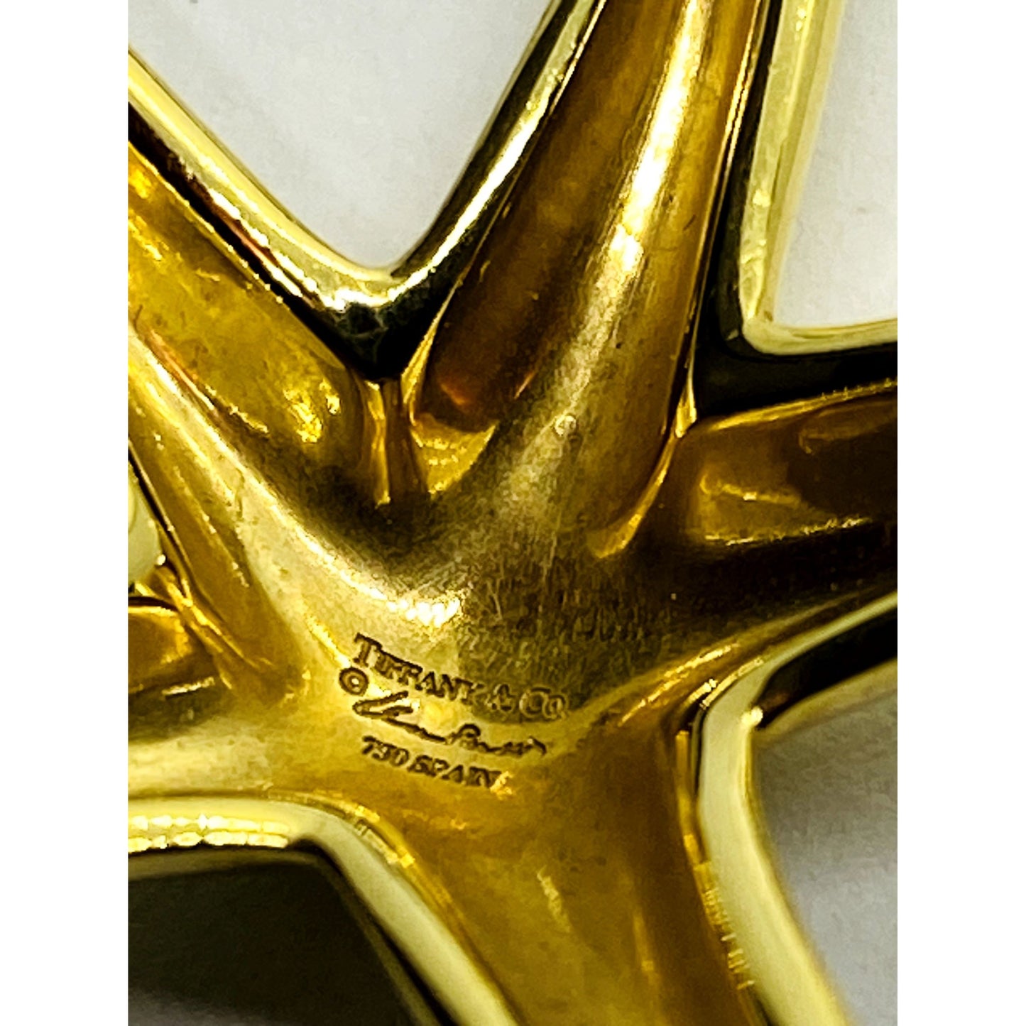 Tiffany & Co Elsa Peretti Starfish 18K 750 55MM 18K Lobster Lock READ!