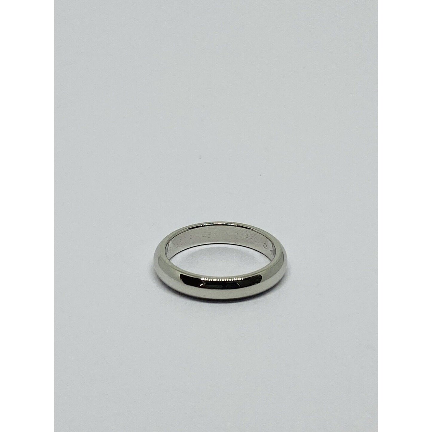 Cartier Platinum 3mm Wide Dome Wedding Band Ring Size 48 US 4.5 MINT