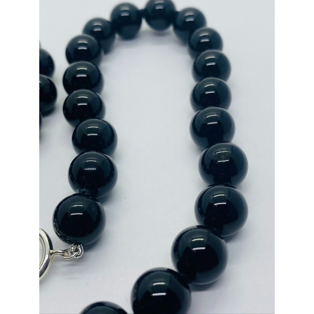 Tiffany & Co Paloma Picasso Onyx Bead Necklace 10MM 18"
