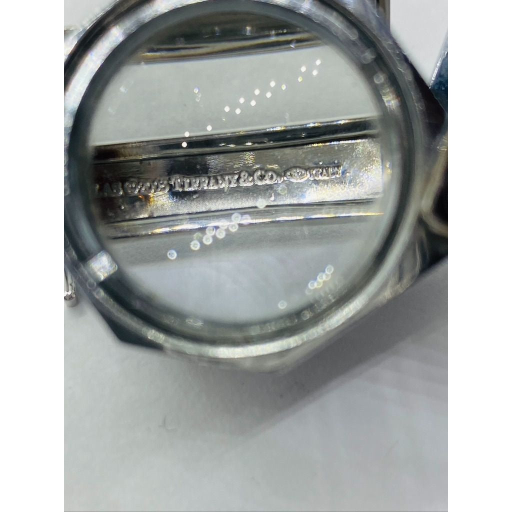 TIFFANY & CO Atlas 18K White Gold Wide Bangle Bracelet 79.4 grams 6.5" 30 mm