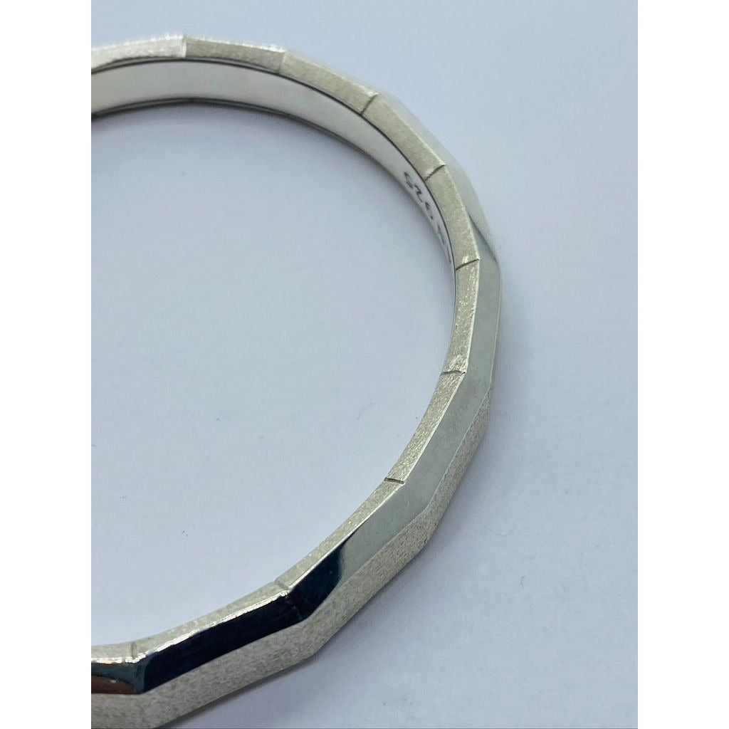 David Yurman Stax Collection Sterling Silver Faceted Cuff Bracelet