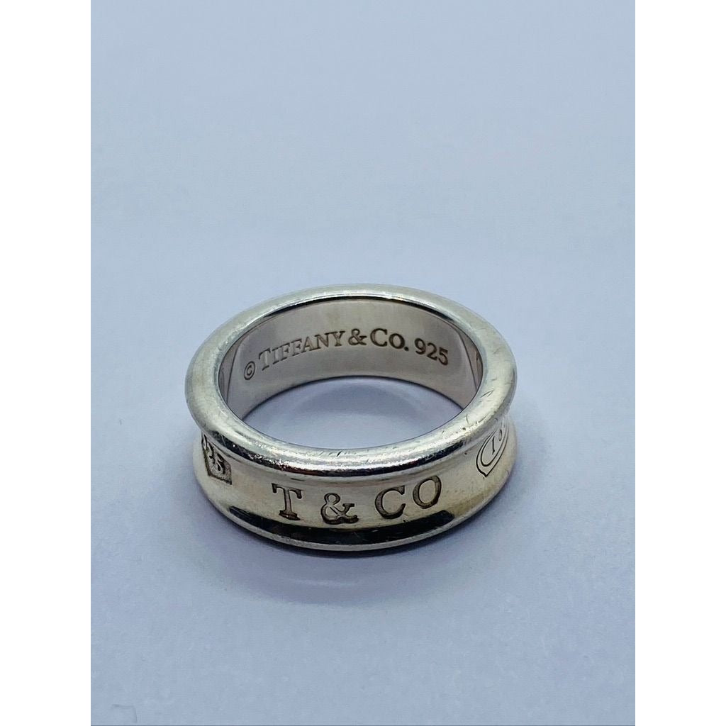 Tiffany & Co Sterling Silver 1837 Concave Ring Size 5.75