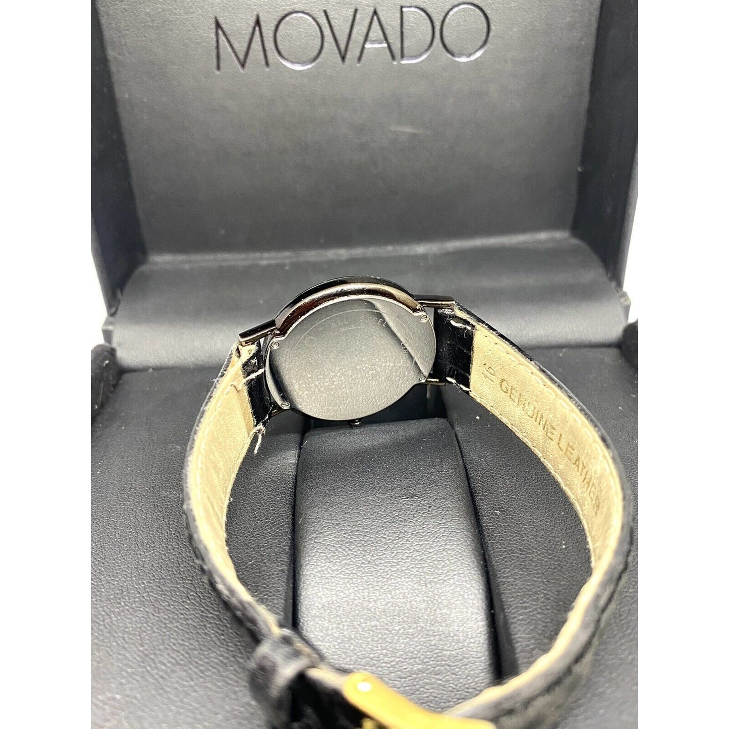 Movado Museum Ultra slim Thin Black Dial Quartz Watch 84.C6.882.2.A BOX!