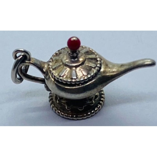 Tiffany & Co Silver Paloma Picasso Red Top Magic Lamp Genie Charm Pendant Rare