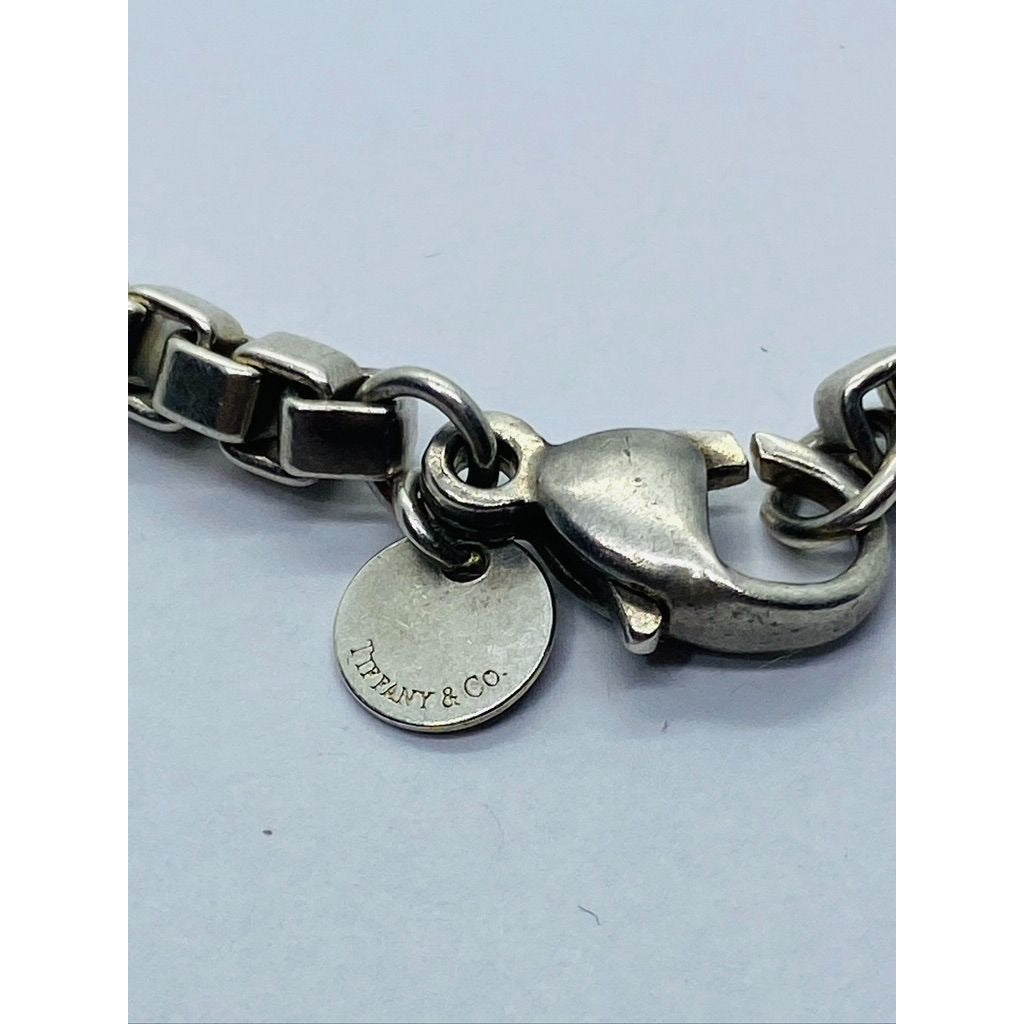 Authentic Tiffany & Co Sterling Silver 925 Venetian Box Link Bracelet