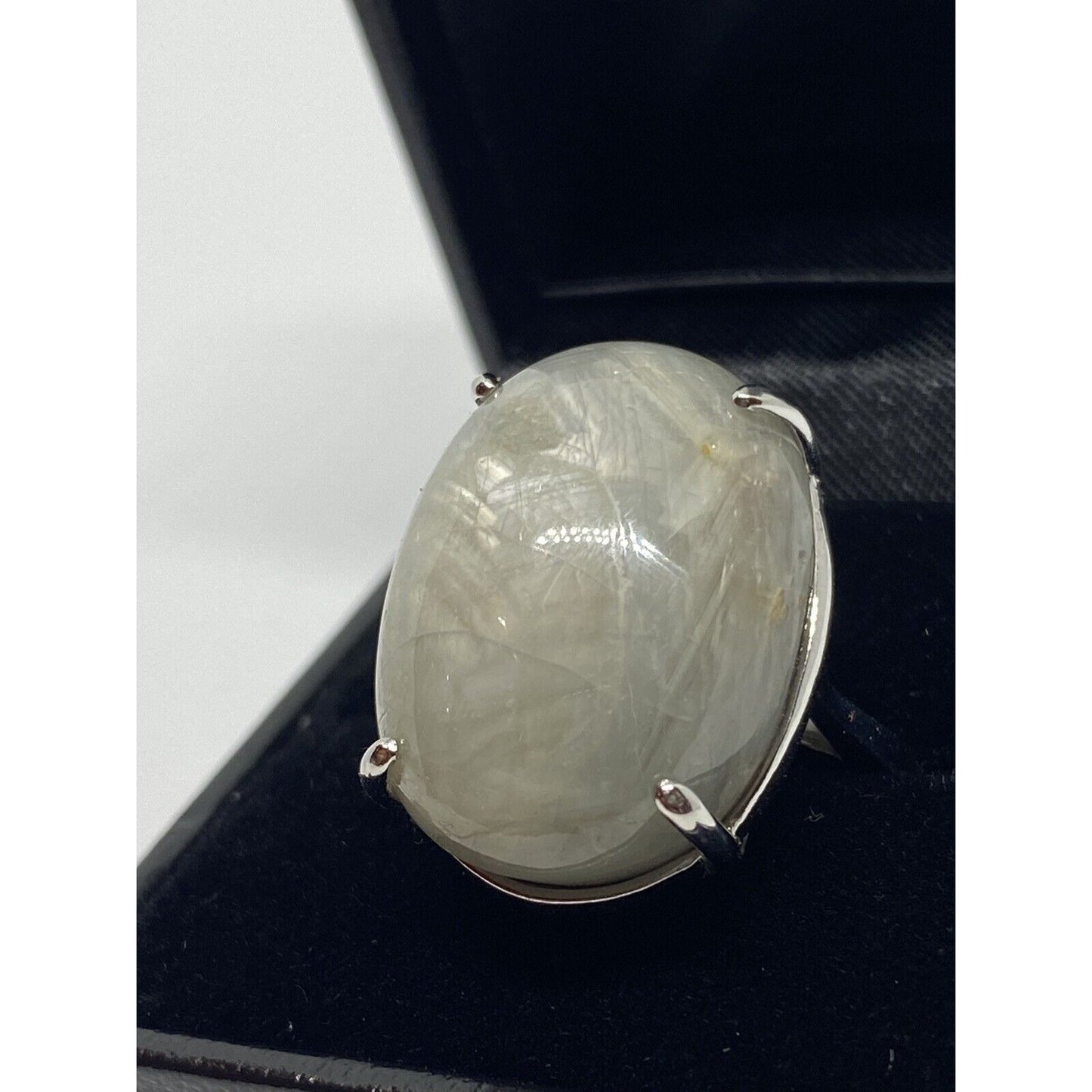 Huge 52.40ct Gray Star Sapphire 14K Gold Oval Cocktail Ring 16.85x22.84mm Stone