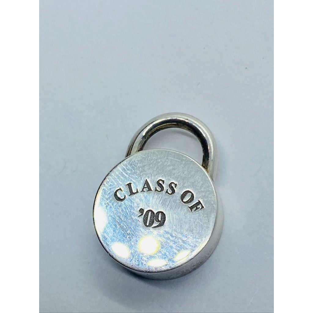 Tiffany & Co Silver Class of 2009 09 Round Circle Padlock Pendant Charm