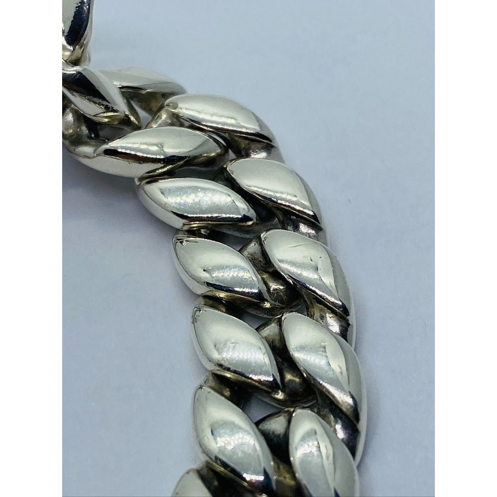 David Yurman Cuban Link Curb Tiger Eye ID Plate Bracelet 8.25" HEAVY