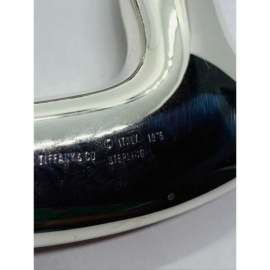 Tiffany & Co Peretti Italy 1975 Sterling Silver Open Heart Belt Buckle Large