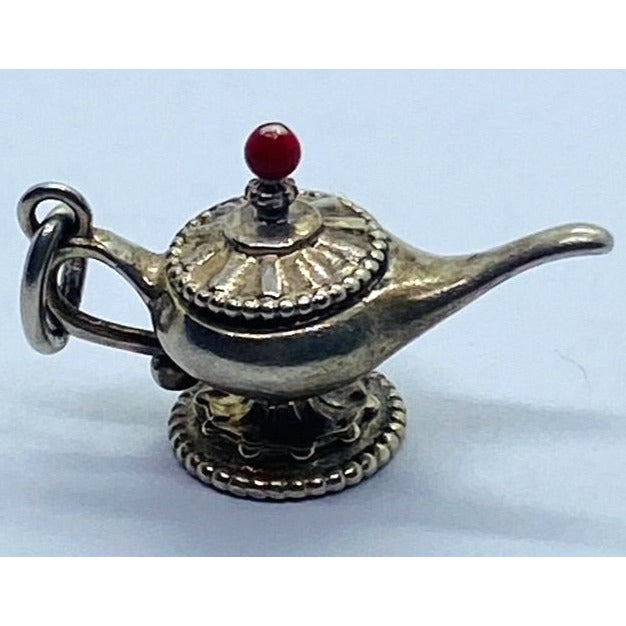 Tiffany & Co Silver Paloma Picasso Red Top Magic Lamp Genie Charm Pendant Rare