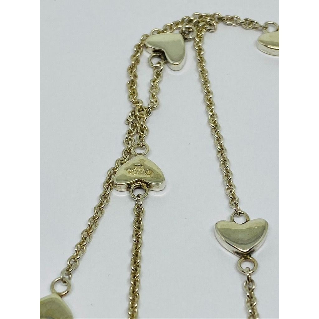 Genuine Tiffany & co Drop Lariat Multi Heart Sterling silver necklace