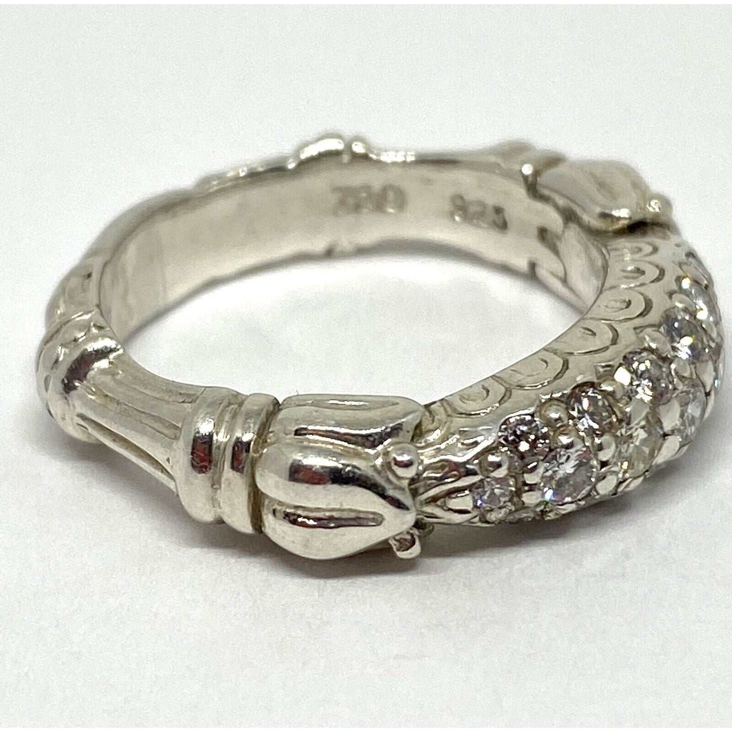 Rare Lagos Caviar Arcadian Silver 925 18K Gold DIAMOND Ring Size 6.75 $3250 MINT