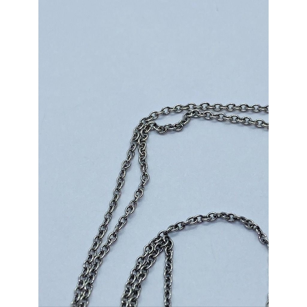 Tiffany & Co Pink Sapphire Diamond Platinum Necklace 16"