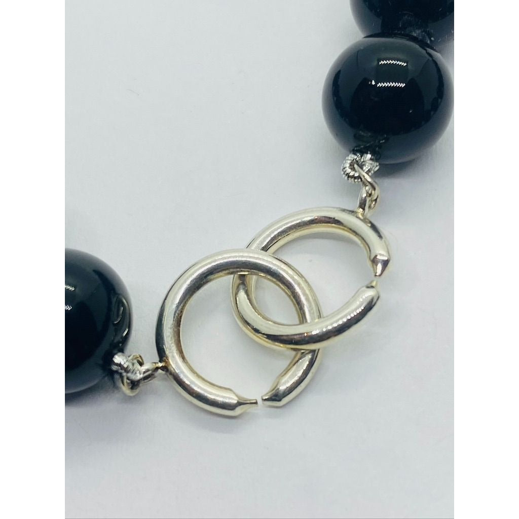 Tiffany & Co Paloma Picasso Onyx Bead Necklace 10MM 18"