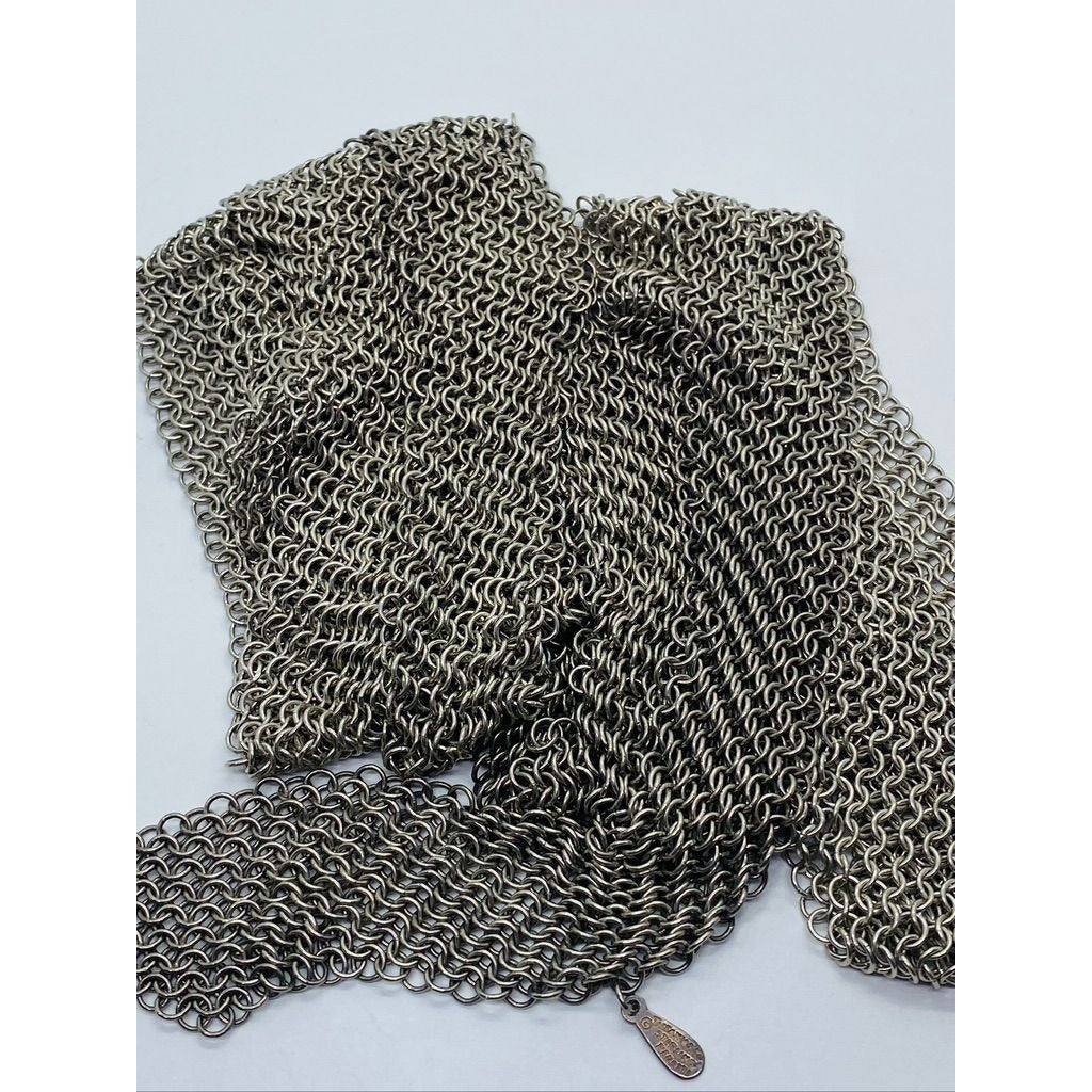 Tiffany & Co Peretti 925 Sterling Silver Extra Long XL Mesh Scarf Necklace 49”