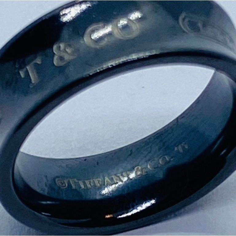 Tiffany & Co 1837 Size 6.25 Wide Band Ring Black Titanium Unisex