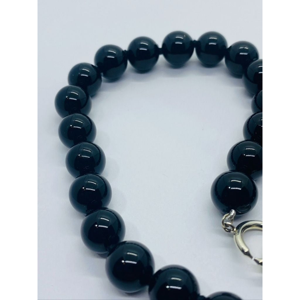 Tiffany & Co Paloma Picasso Onyx Bead Necklace 10MM 18"