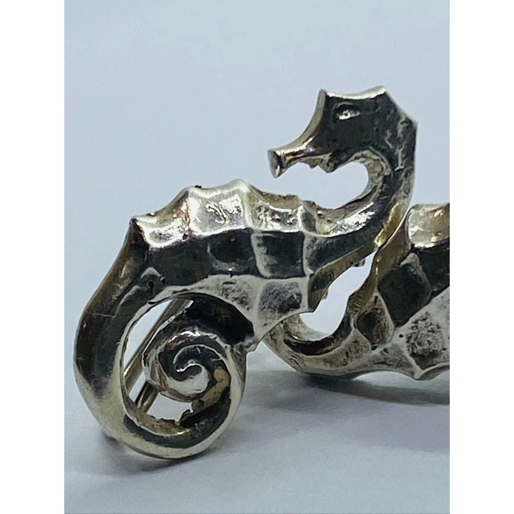 Rare Tiffany & Co Sterling Silver 925 Seahorse Earrings 24MM