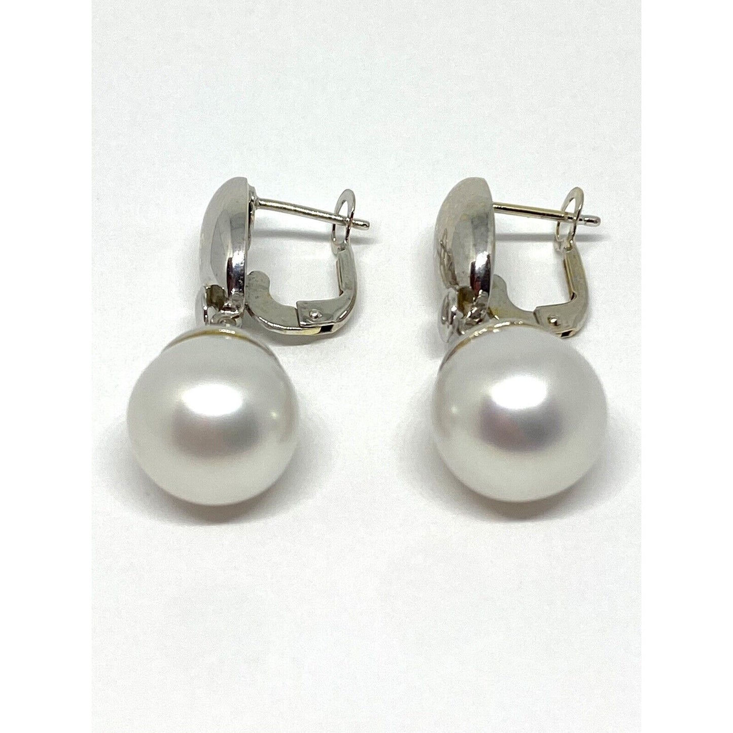 Estate Pearl 14K Gold Dangle Earrings 11.5 Grams, 12 MM PEARLS
