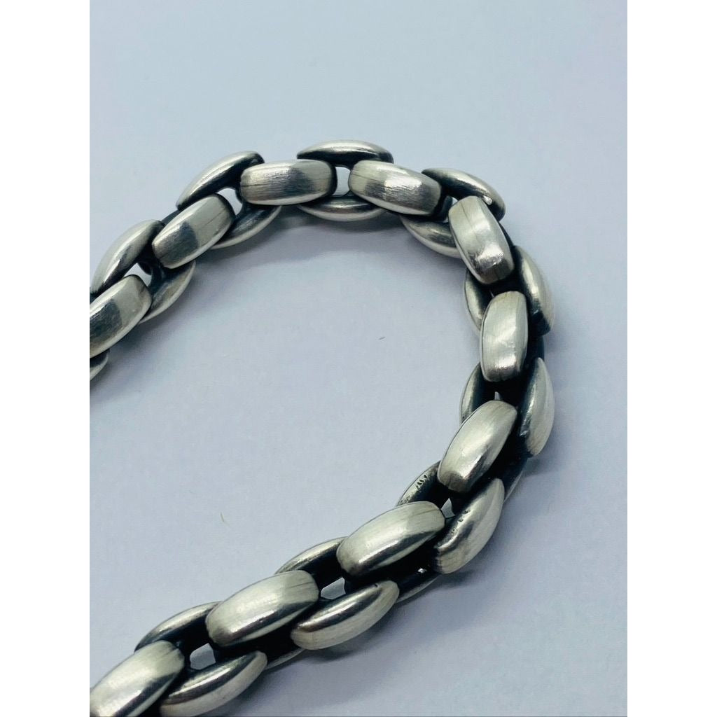 David Yurman Sterling Silver 925 ELONGATED BOX CHAIN BRACELET 8.25