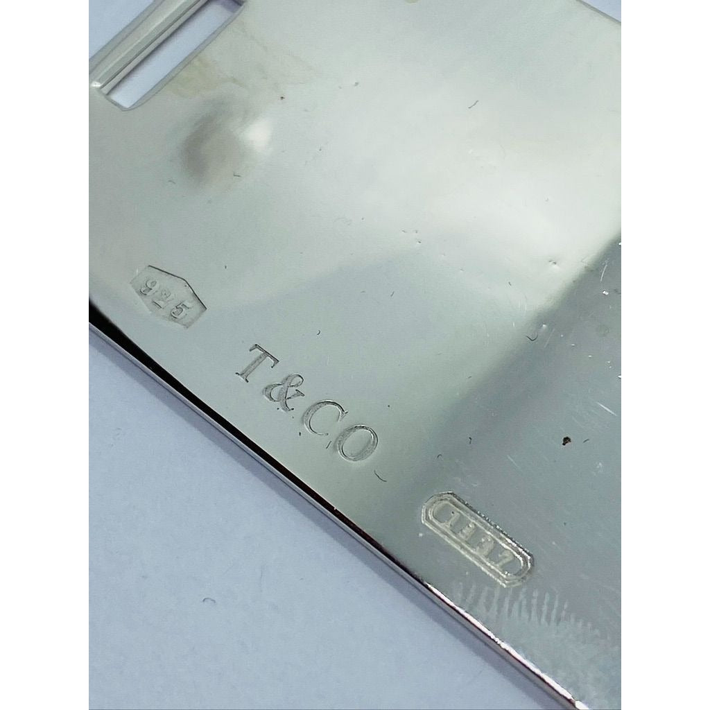 Genuine Tiffany & Co. 1837 Sterling Silver Luggage Tag 64x38MM