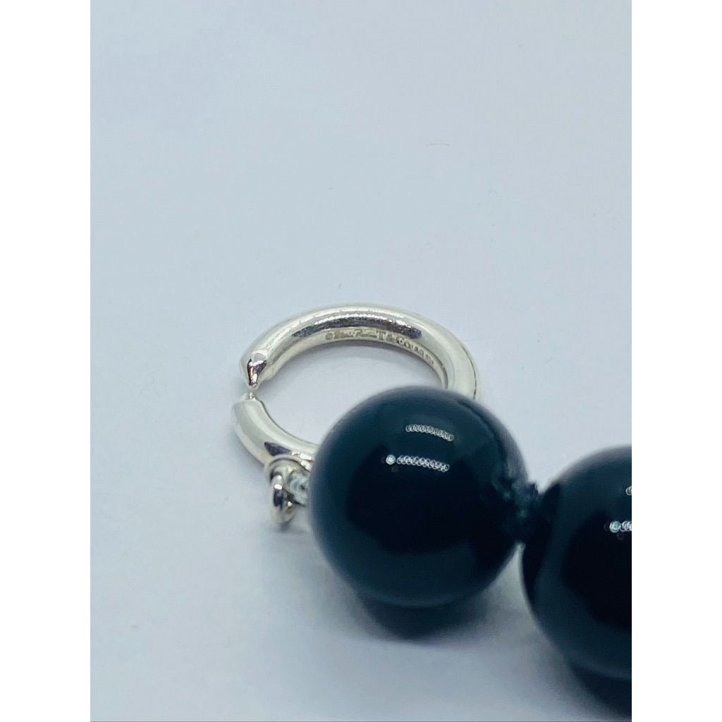 Tiffany & Co Paloma Picasso Onyx Bead Necklace 10MM 18"