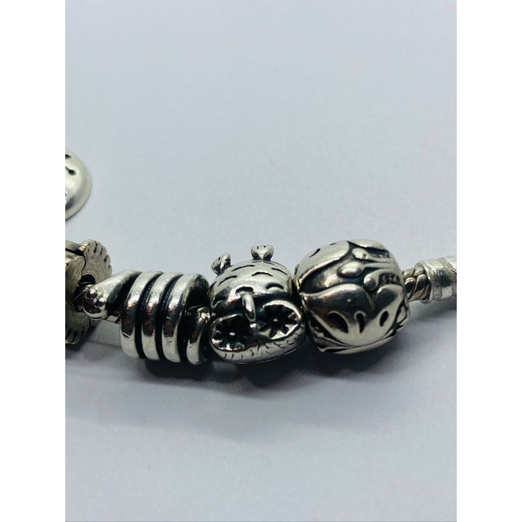 Pandora Sterling Silver Necklace Nature Theme With 11 Charms 16.5"