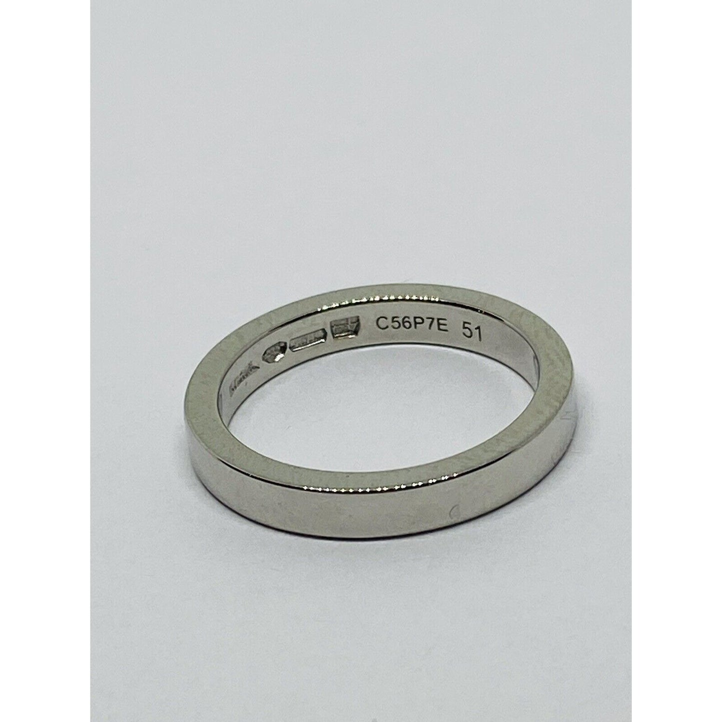 Bvlgari "MarryMe" Platinum Wedding Ring Size 5.5 (51) 2.7mm wide 6.1 gram
