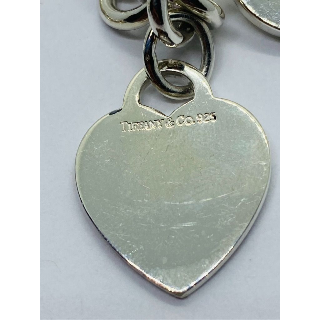 Tiffany & Co Sterling Silver Toggle Heart Tag Blank Heart Necklace 15.75"