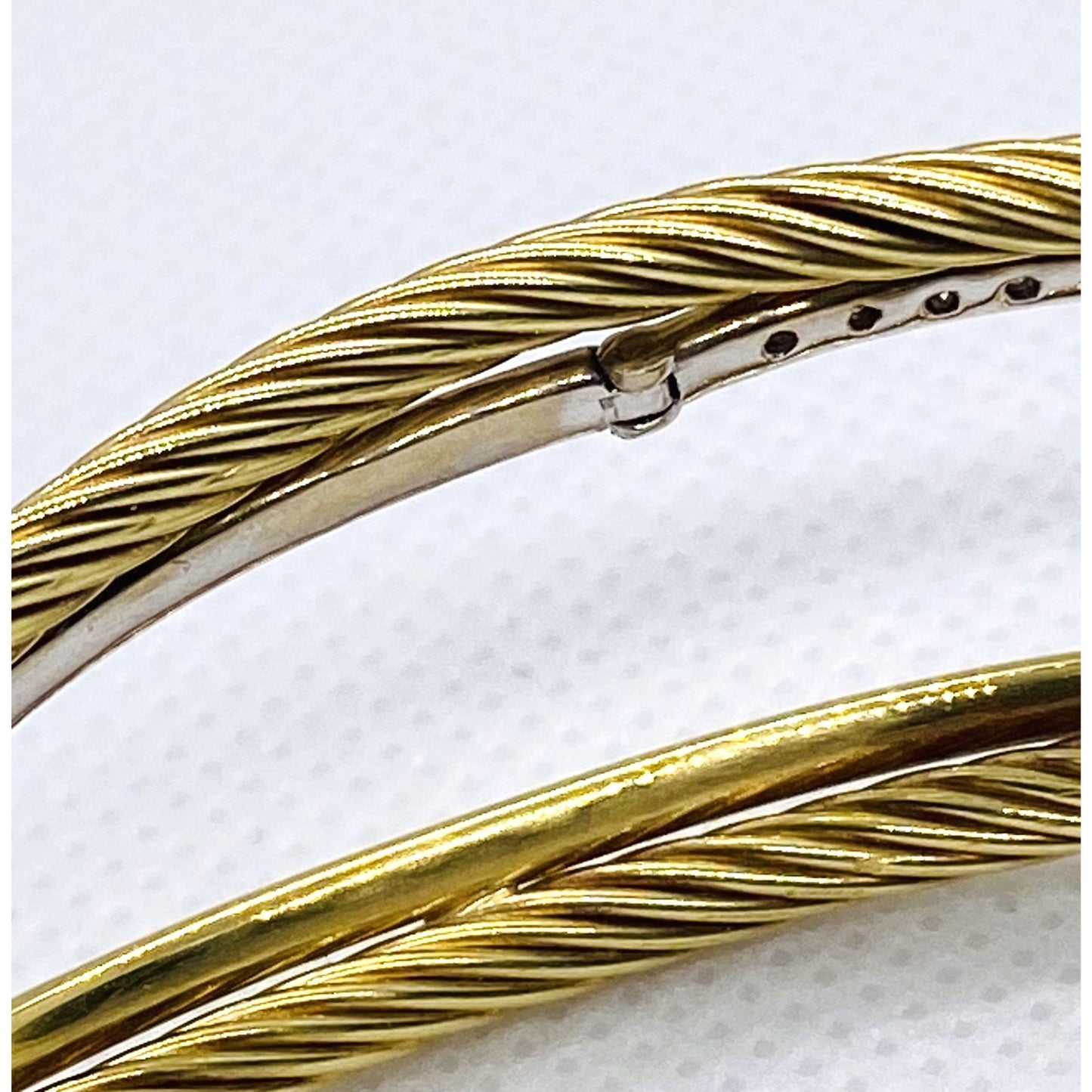 David Yurman 18K 750 Crossover Diamond Cuff Bracelet 7.5"