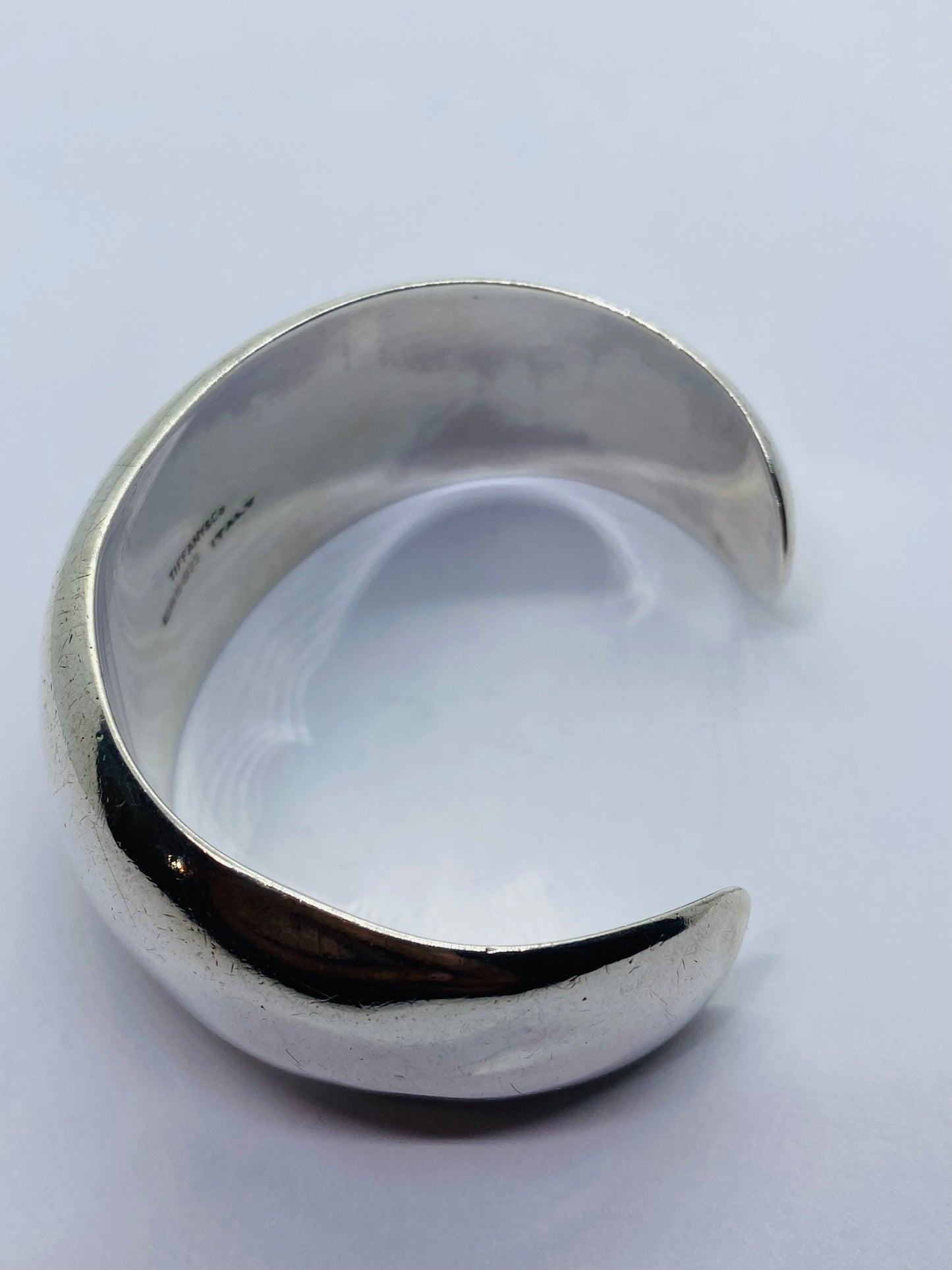 Tiffany & Co. 925 Sterling Silver Wide Cuff Bracelet 33G Size 6.25” 27MM Wide