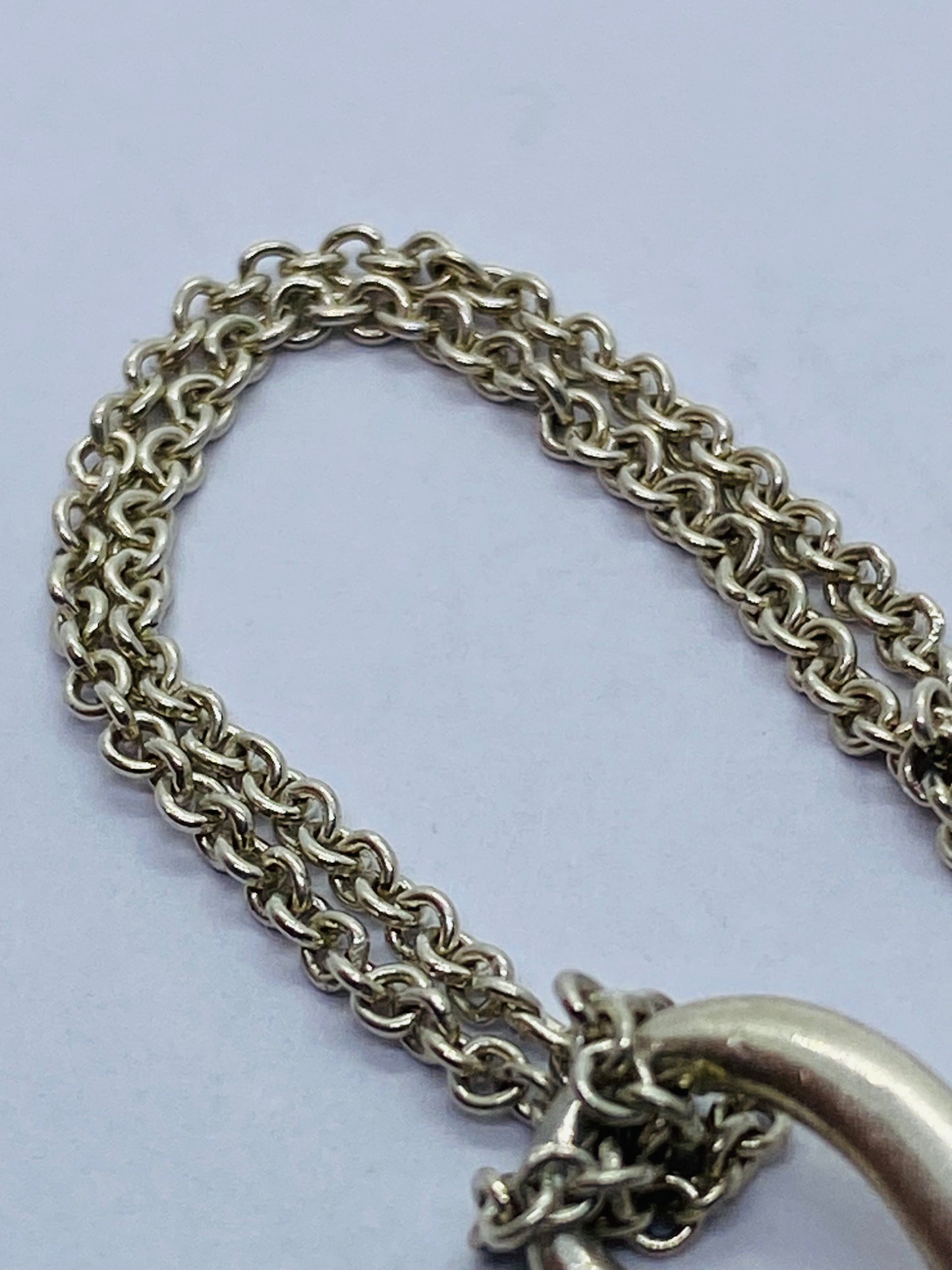 Tiffany & Co. Sterling Silver 925 Infinity Double Chain Link 6" Bracelet