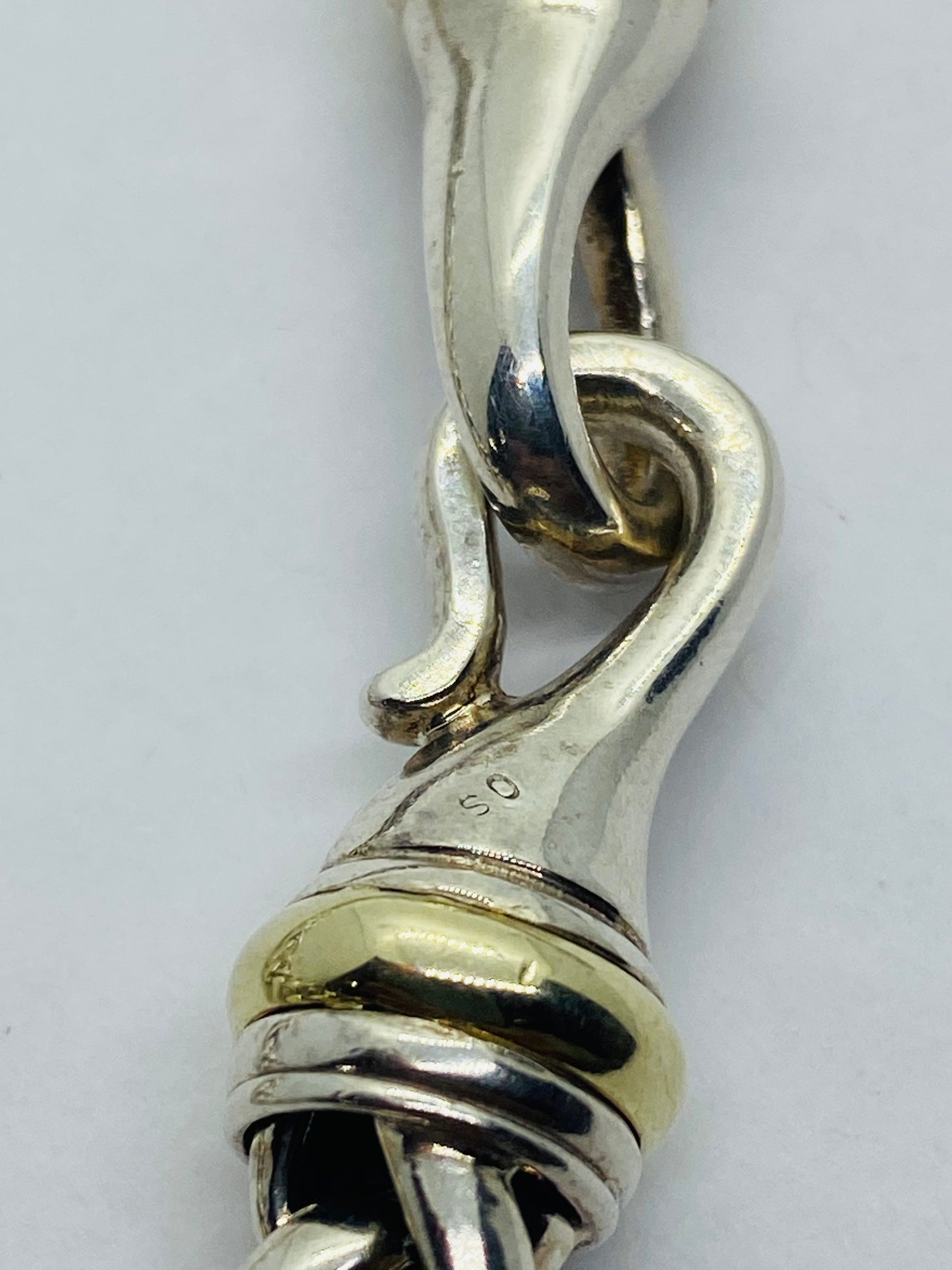 DAVID YURMAN Wheat Link Necklace Sterling Silver + 14k Gold  16” 88.9 Grams