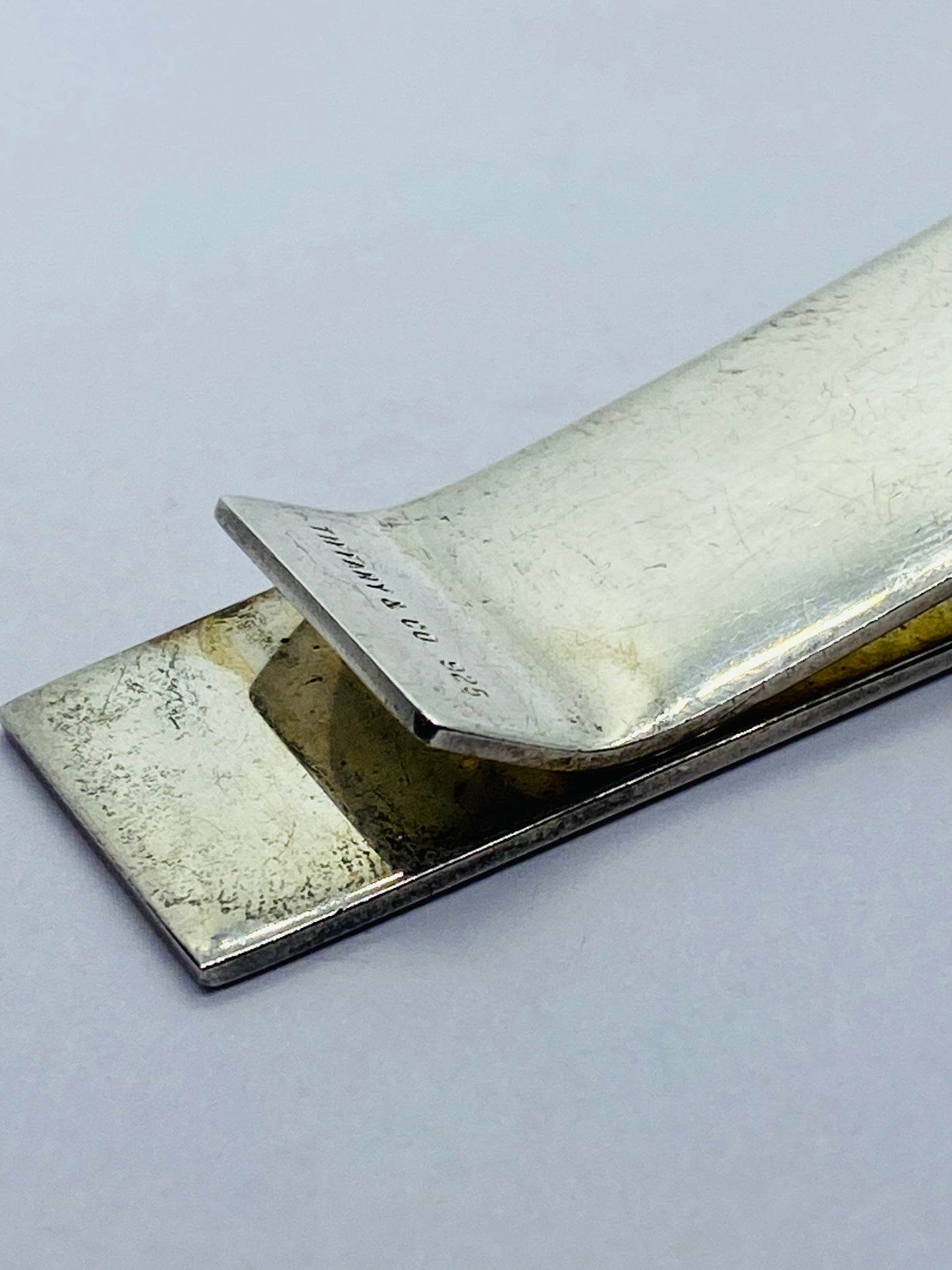 Tiffany & Co Diamond Ace Spade Heart Silver Enamel Poker Card Money Clip