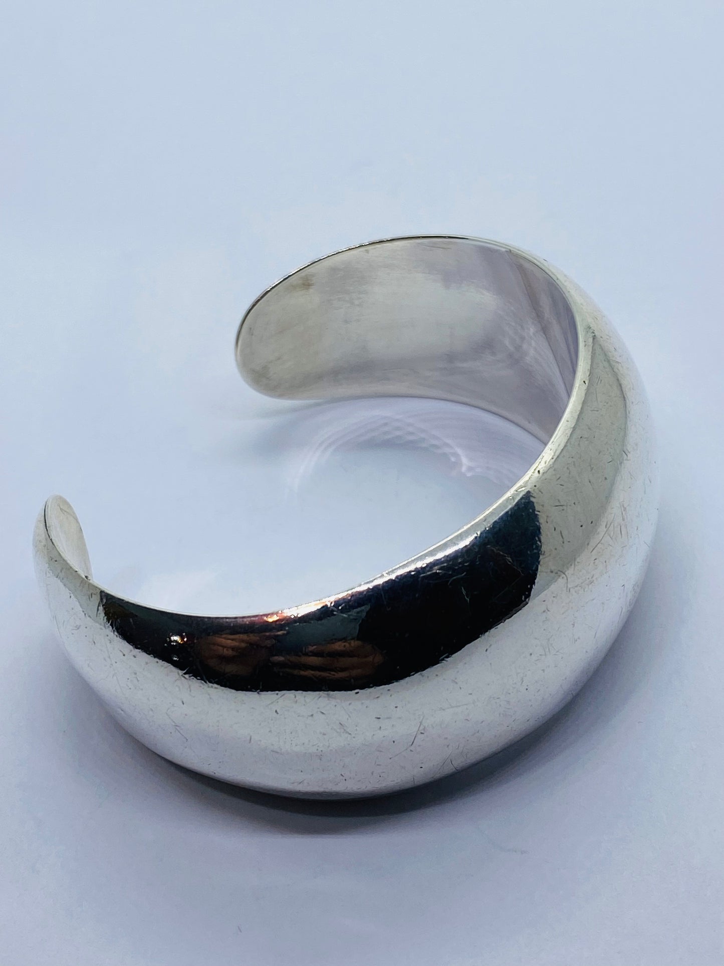 Tiffany & Co. 925 Sterling Silver Wide Cuff Bracelet 33G Size 6.25” 27MM Wide