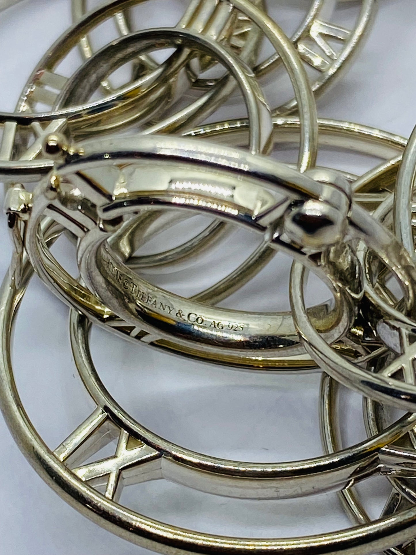 Tiffany Co. ATLAS Link Bracelet 7” Mint Condition 925 Sterling Silver