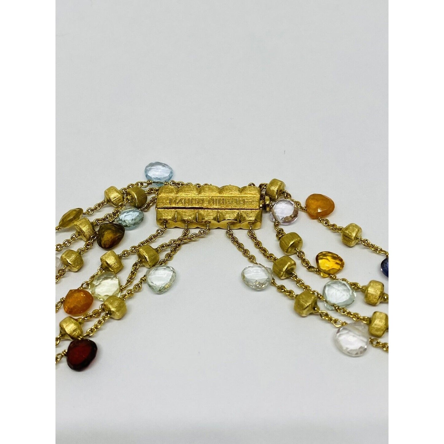 MARCO BICEGO PARADISE MULTISTONE MULTI 5 STRAND BRACELET 18K 750 7”