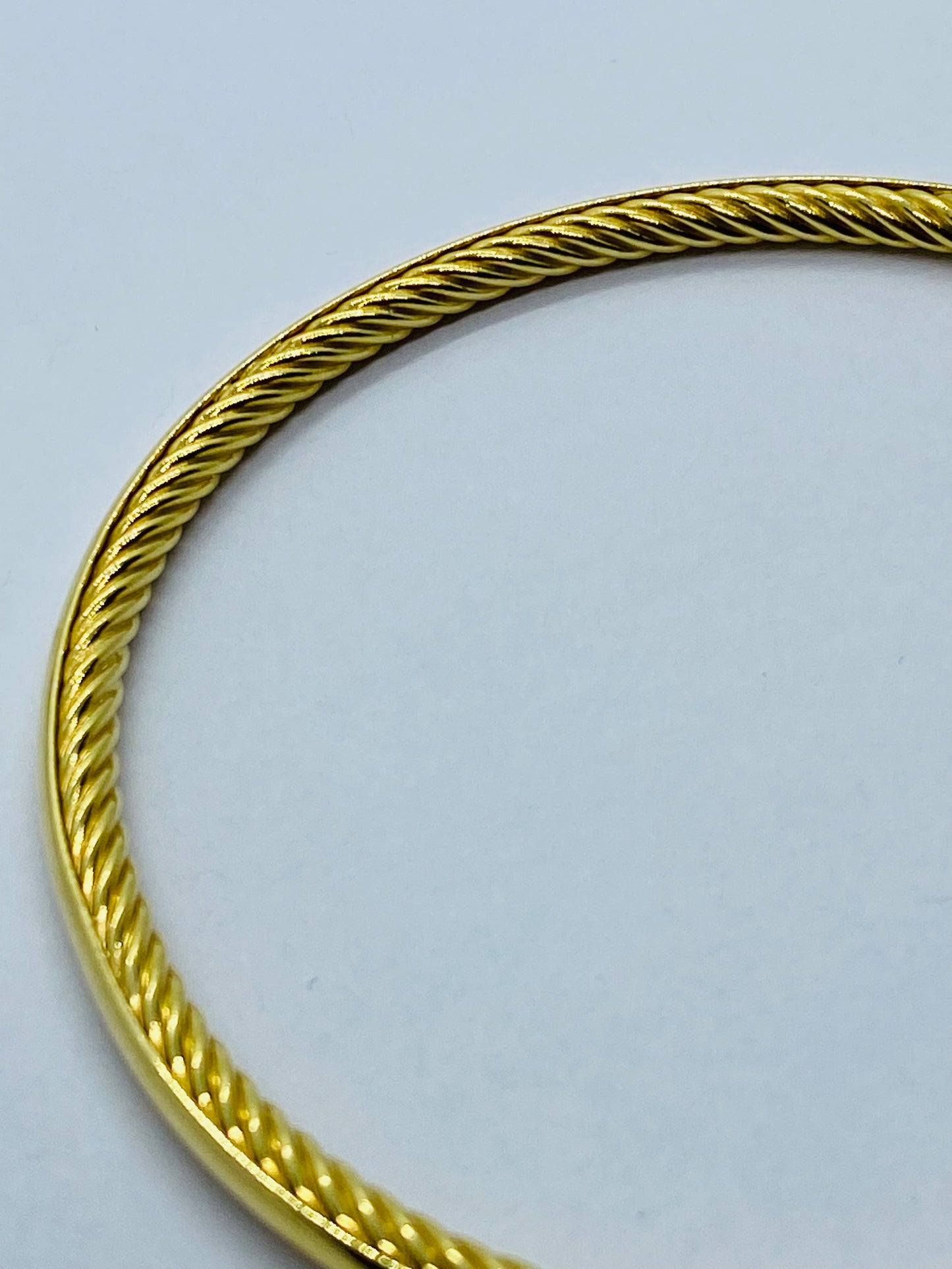 DAVID YURMAN Confetti Bangle Bracelet Diamonds 18K Yellow Gold  7.5” 2.6MM Wide