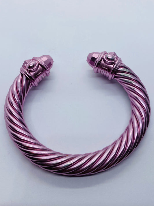 David Yurman Pink  Aluminum Renaissance Bracelet 10mm 6.5”. Read