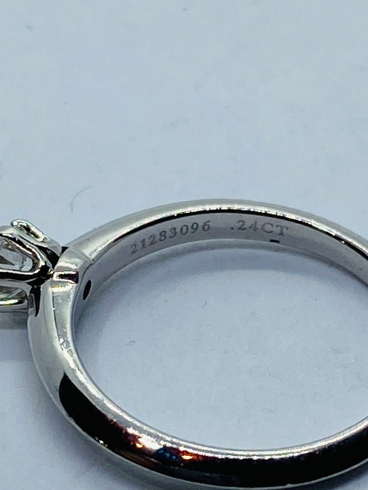 Tiffany & Co. 0.24 CT Diamond Platinum Solitaire Engagement Ring BOX!