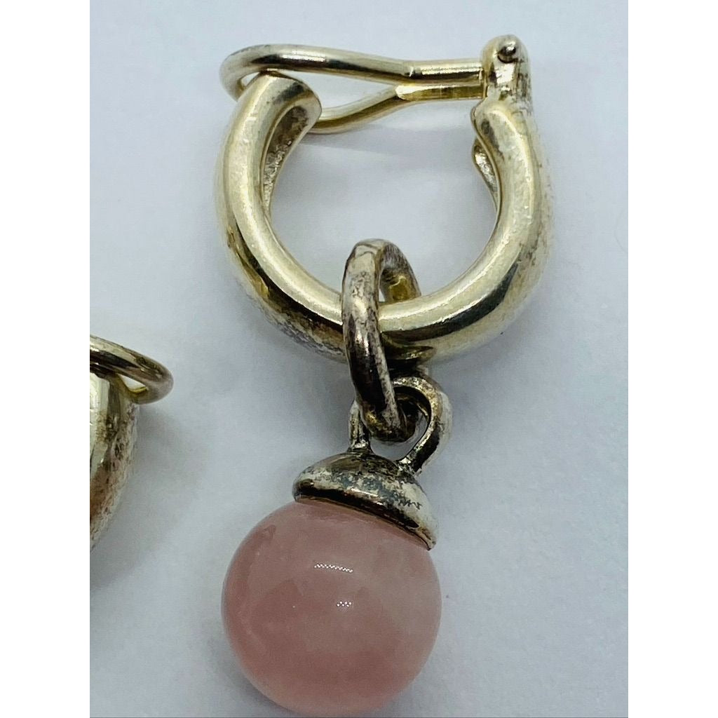 Tiffany & Co. Sterling Silver Rose Quartz Fascination Clip-On Earrings