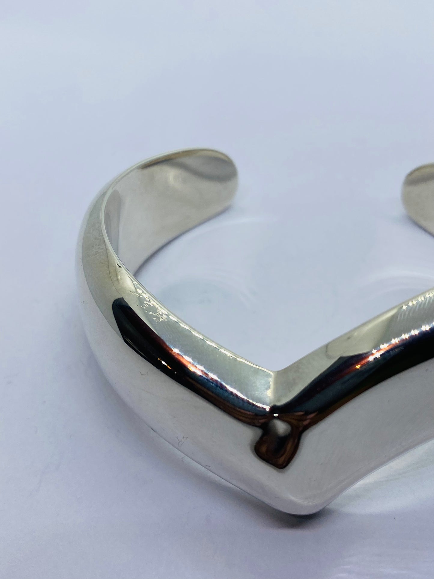 Tiffany & Co. Elsa Peretti Sterling Silver Wing Wave Cuff Bangle Bracelet