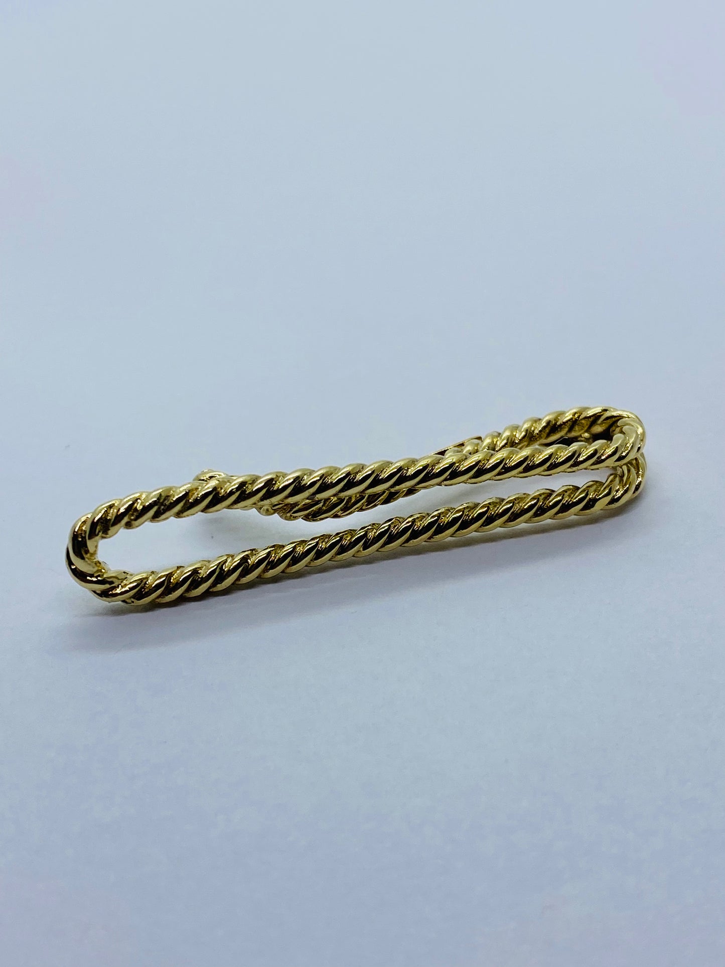 Tiffany & Co.RARE /VINTAGE 1950's 14k YG Tie Clip/Bar Money Clip Rope Twist
