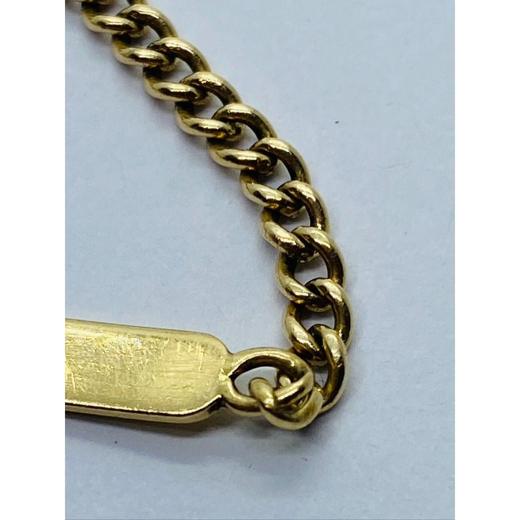 Authentic Tiffany & Co 14K 585 Id Plate Bracelet 6.25"