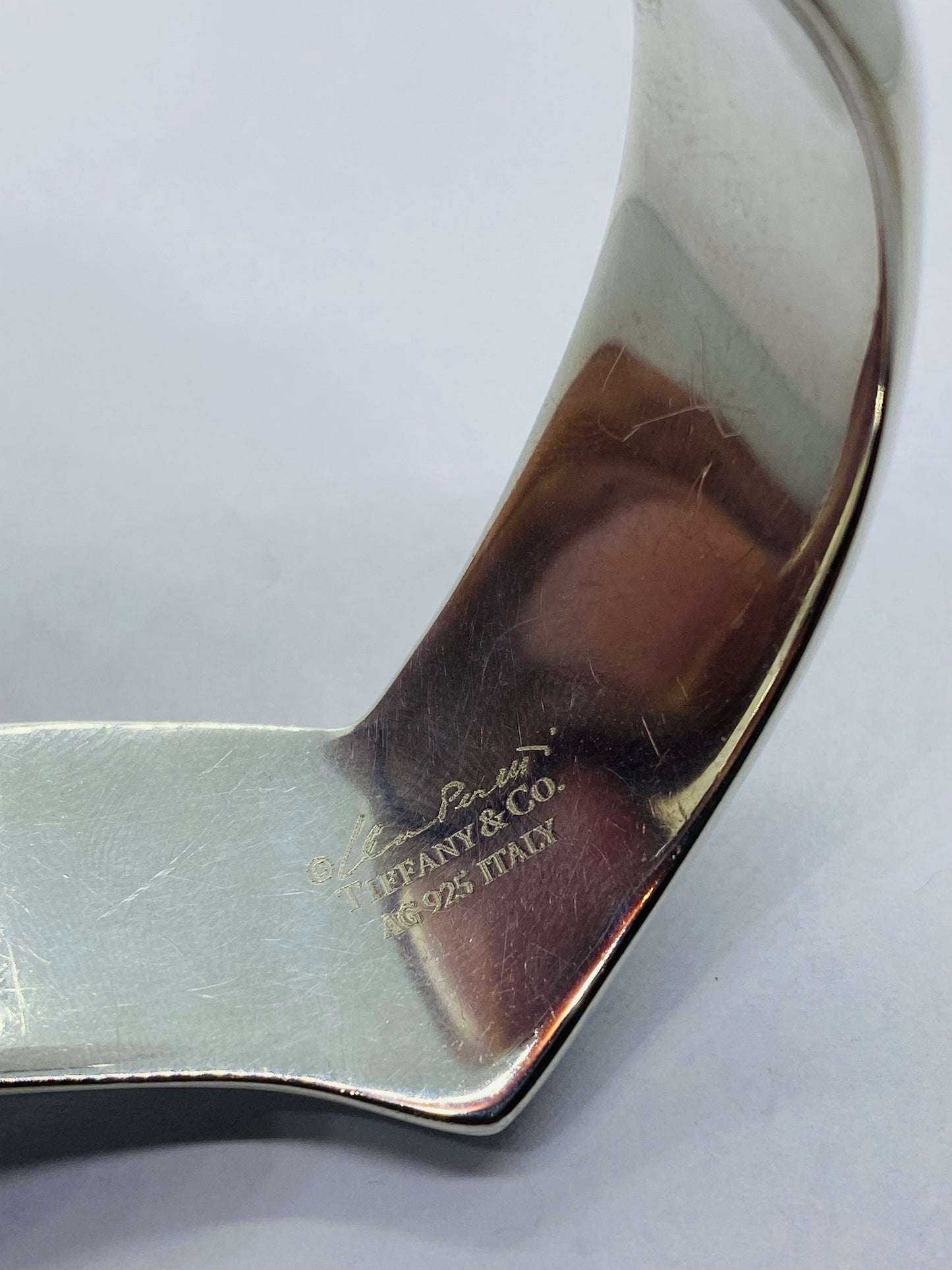 Tiffany & Co. Elsa Peretti Sterling Silver Wing Wave Cuff Bangle Bracelet