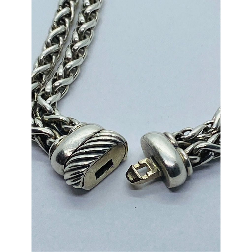 DAVID YURMAN Double Wheat Chain Necklace/ Diamonds