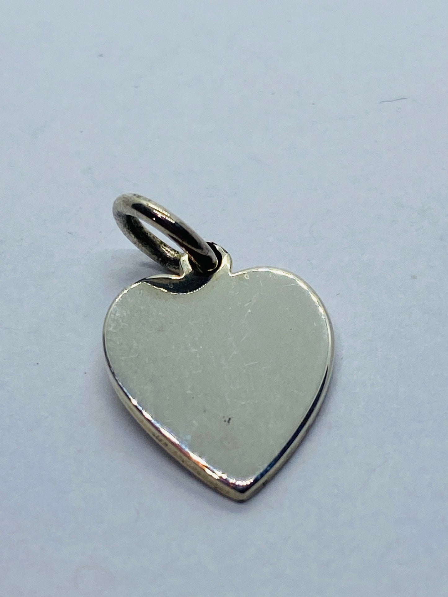Tiffany & Co. Sterling Silver Blank Heart Tag Charm Pendant