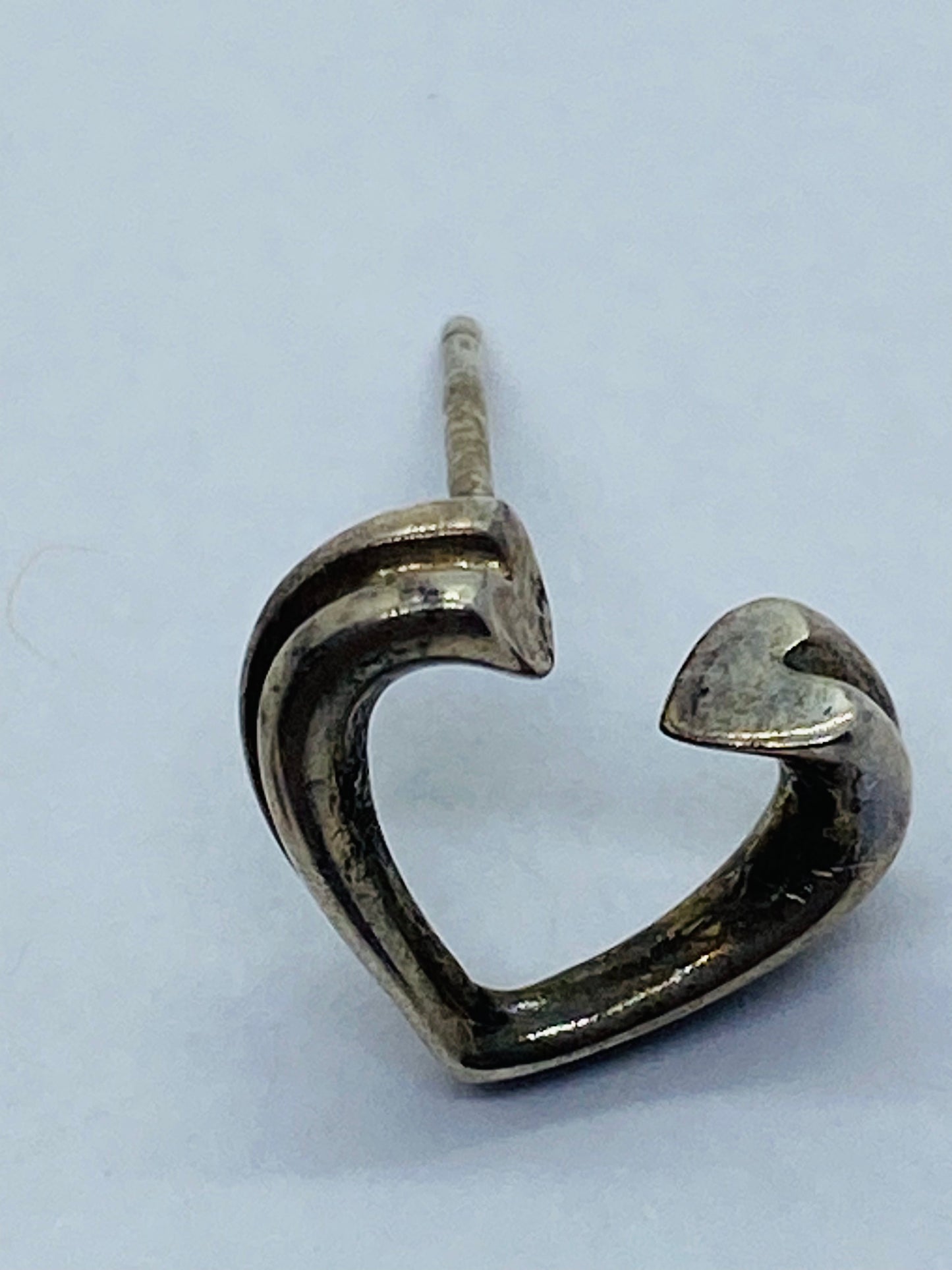 Tiffany & Co Sterling Silver 925 Picasso Tenderness Heart Earrings with Pouch