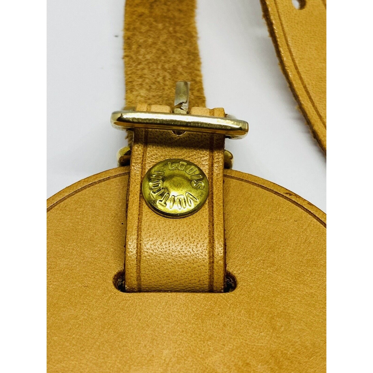 100% Authentic Louis Vuitton Luggage Bag Tag w/ Strap Large 1 Set